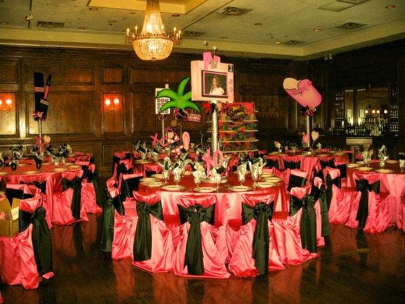 Rent Black Fold Up Chair Covers + DIY Cloth Sashes! (Ships Nationwide)